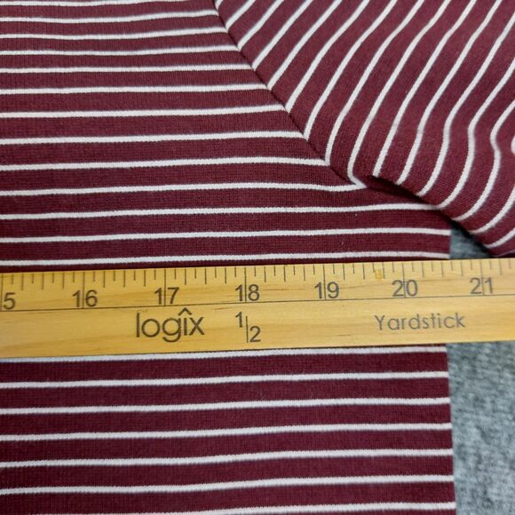 Duluth Trading CO Women's Med Ponte Pro Tunic Top Purple Striped With Pockets - Picture 5 of 7